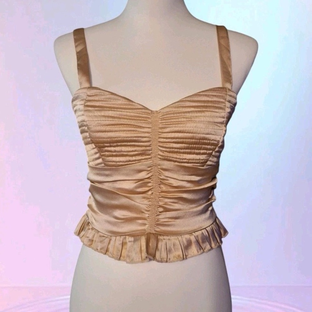 Y2K tank top Pink satin vintage ballet core cami boho chic
